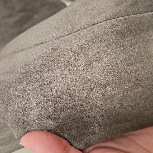 Soft Surroundings Faux Suede Microfiber Wrap Style Jacket Coat XL Gray - Picture 4 of 9